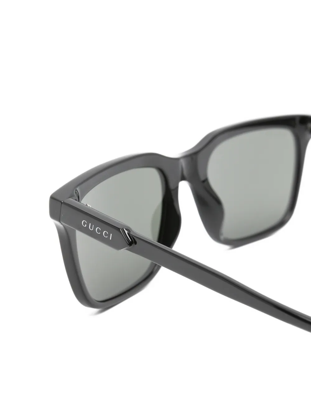 Gucci Eyewear Zonnebril met rechthoekig montuur Zwart
