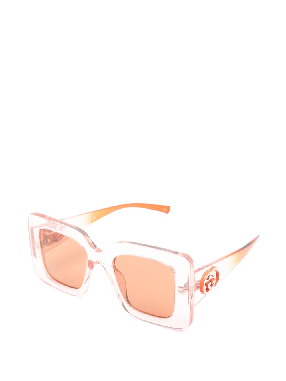Gucci Eyewear Zonnebril met rechthoekig montuur Roze