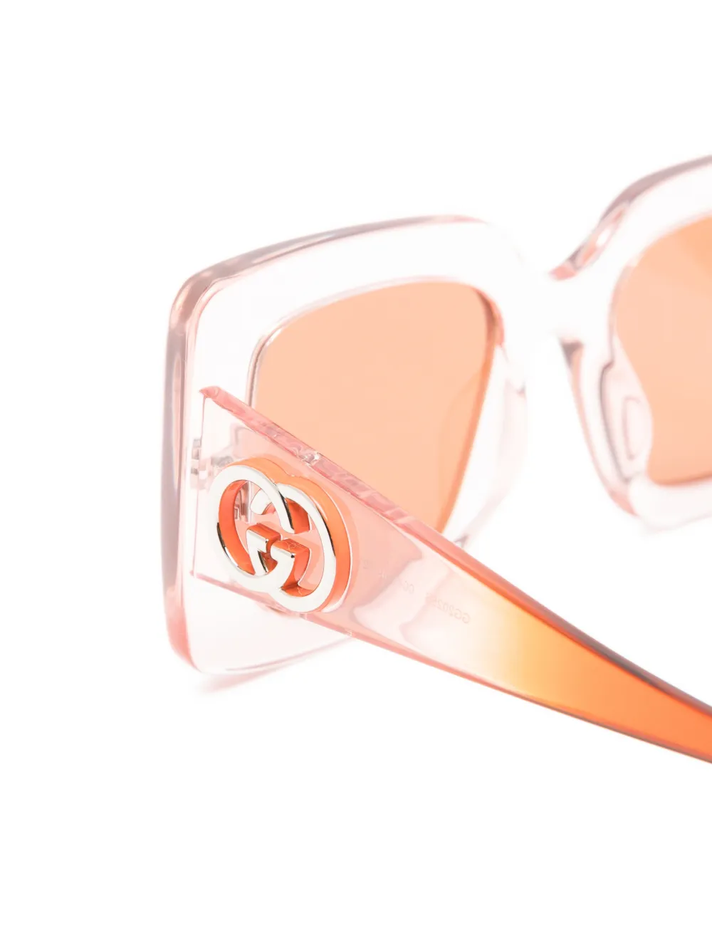 Gucci Eyewear Zonnebril met rechthoekig montuur Roze