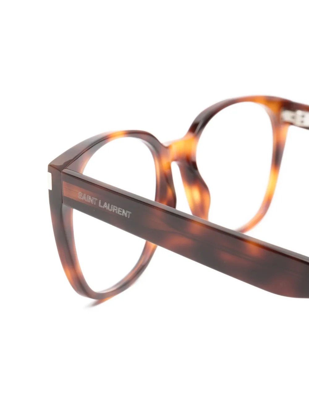 Saint Laurent Eyewear Bril met rond montuur Bruin