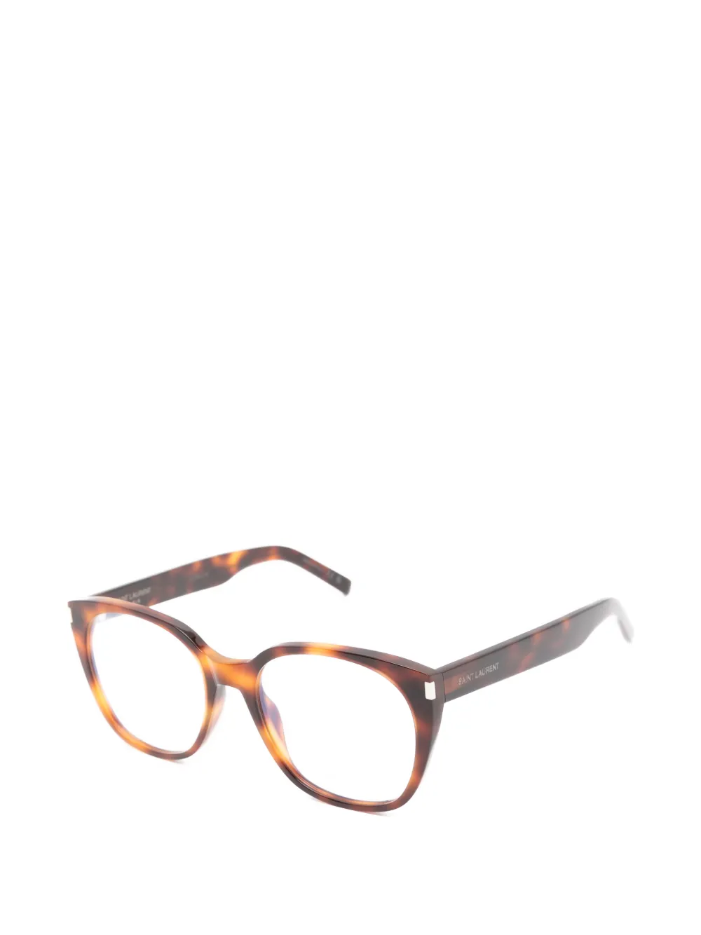 Saint Laurent Eyewear Bril met rond montuur Bruin