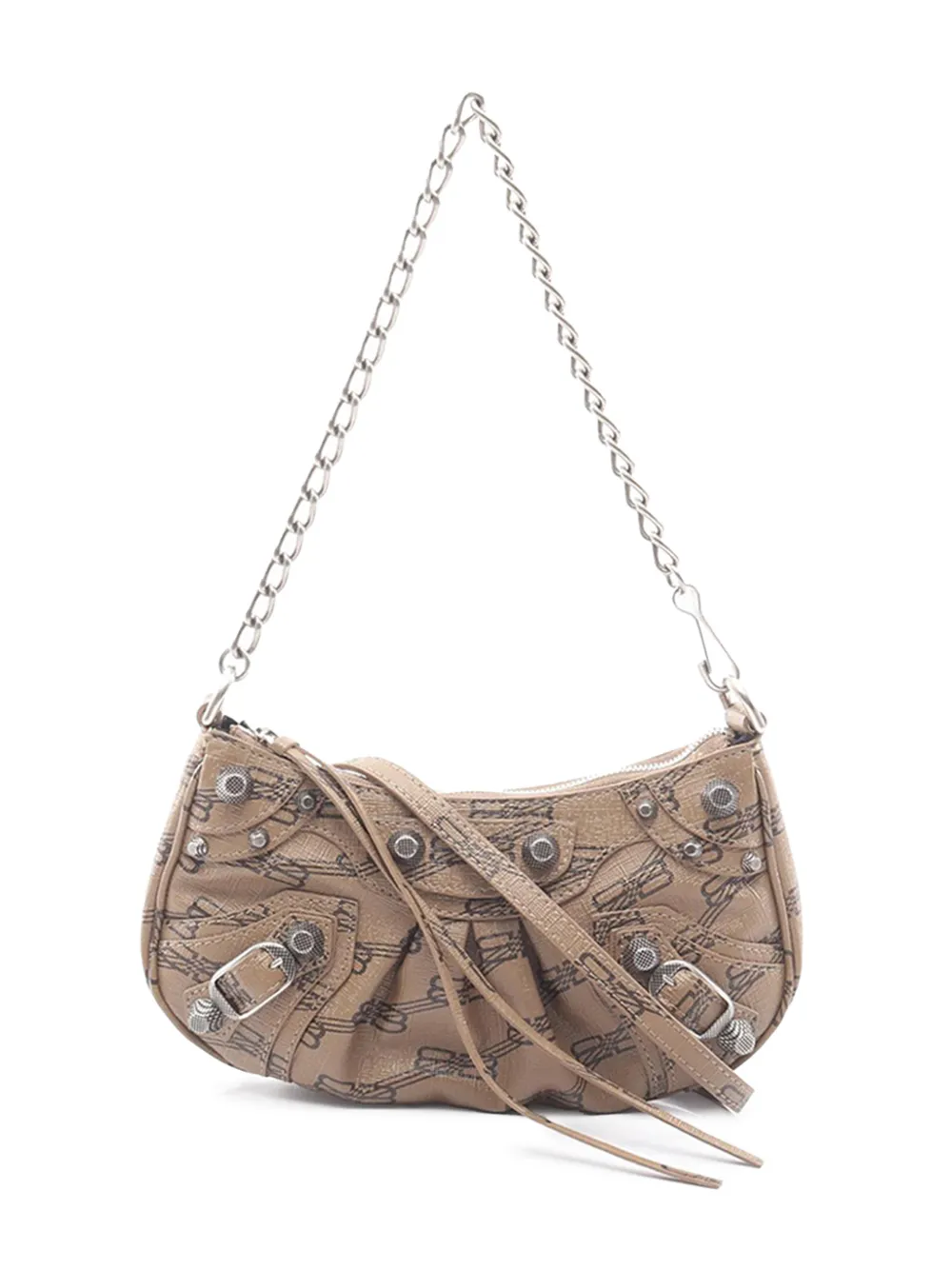 Balenciaga Pre-Owned 2010-2026 Mini BB Monogram Coated Canvas Le Cagole satchel - Marrone