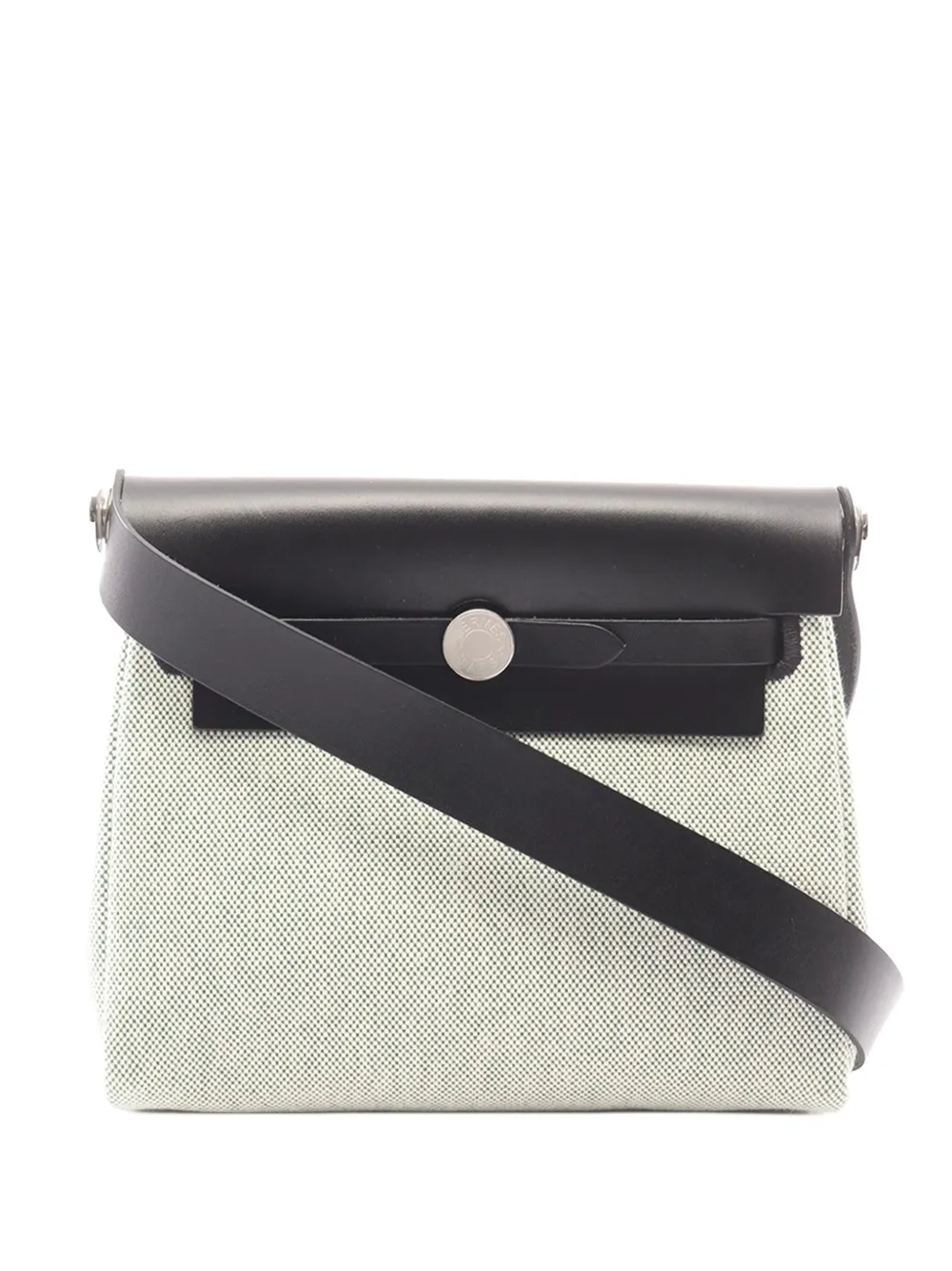 Hermès Pre-Owned 2025 Military Toile and Vache Hunter Herbag Zip 20 crossbody bag - Verde