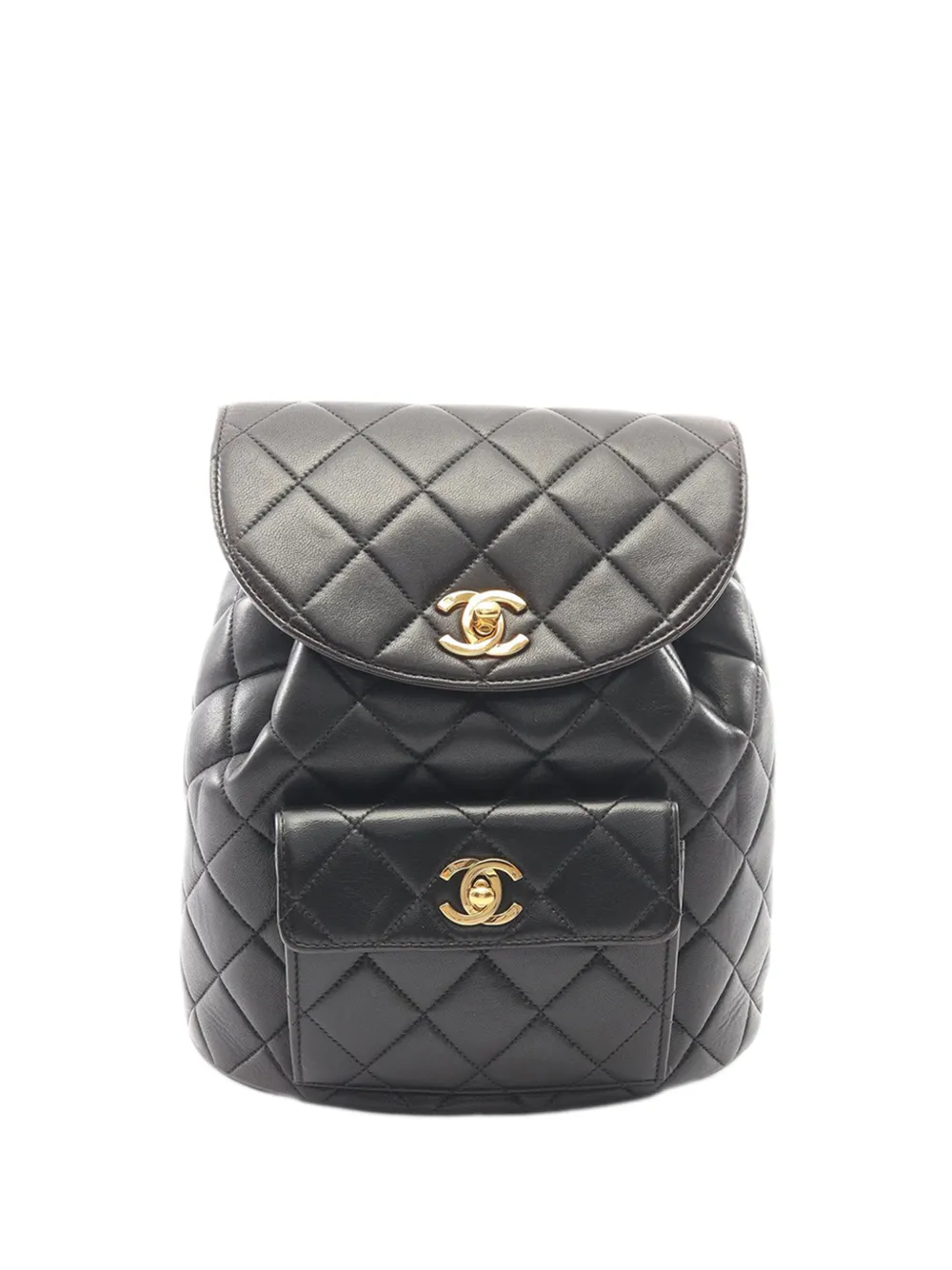CHANEL Pre-Owned 1994-1996 Medium Quilted Lambskin Duma backpack - Black