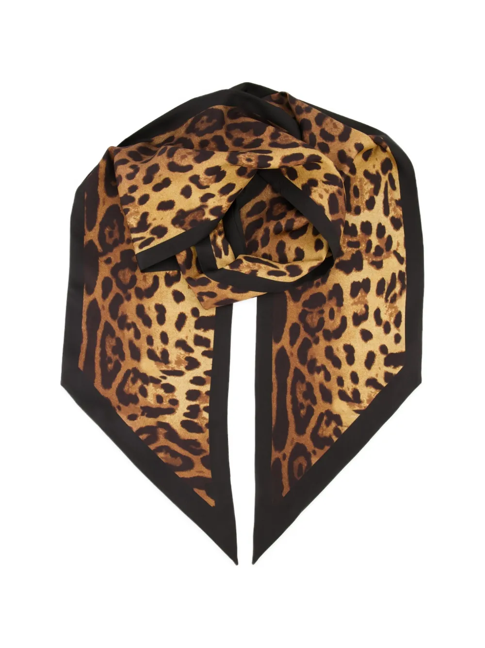 Givenchy maxi leopard-print silk bandeau scarf - Brown