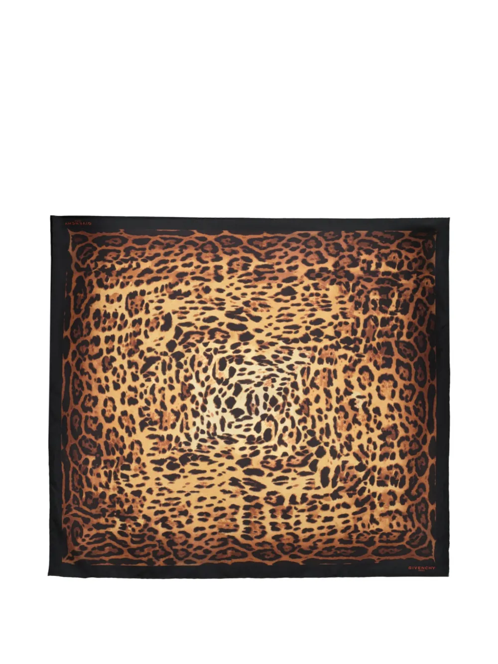 Givenchy leopard-print silk scarf - Braun