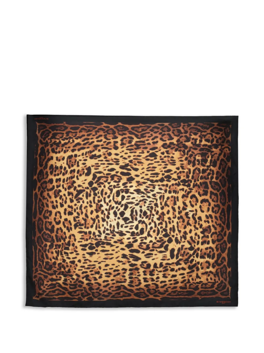 Givenchy leopard-print silk scarf - Marrone
