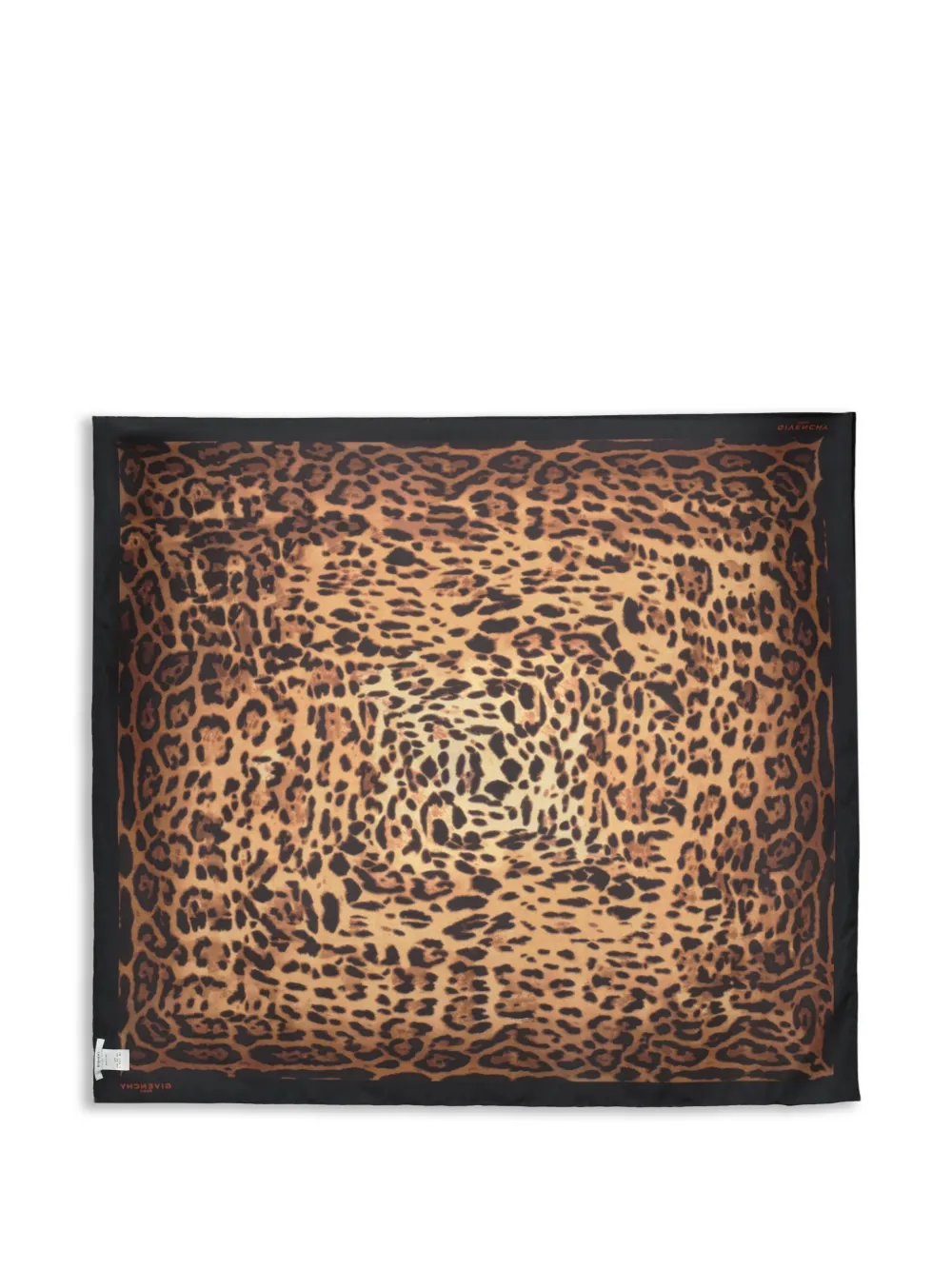  Givenchy Fular De Seda Con Estampado De Leopardo - Marrón 