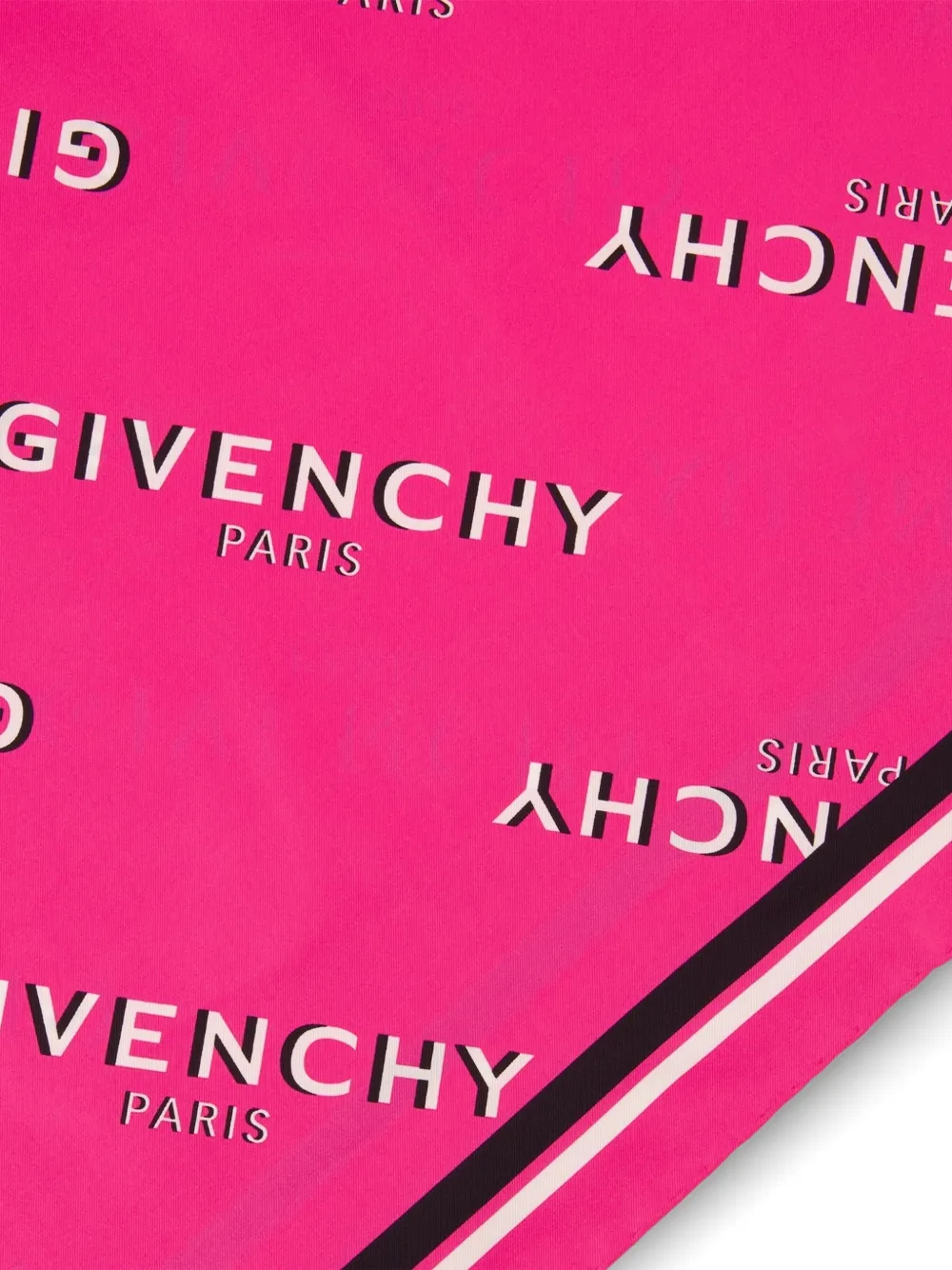  Givenchy Fular Shadow Con Logo Estampado - Rosa 