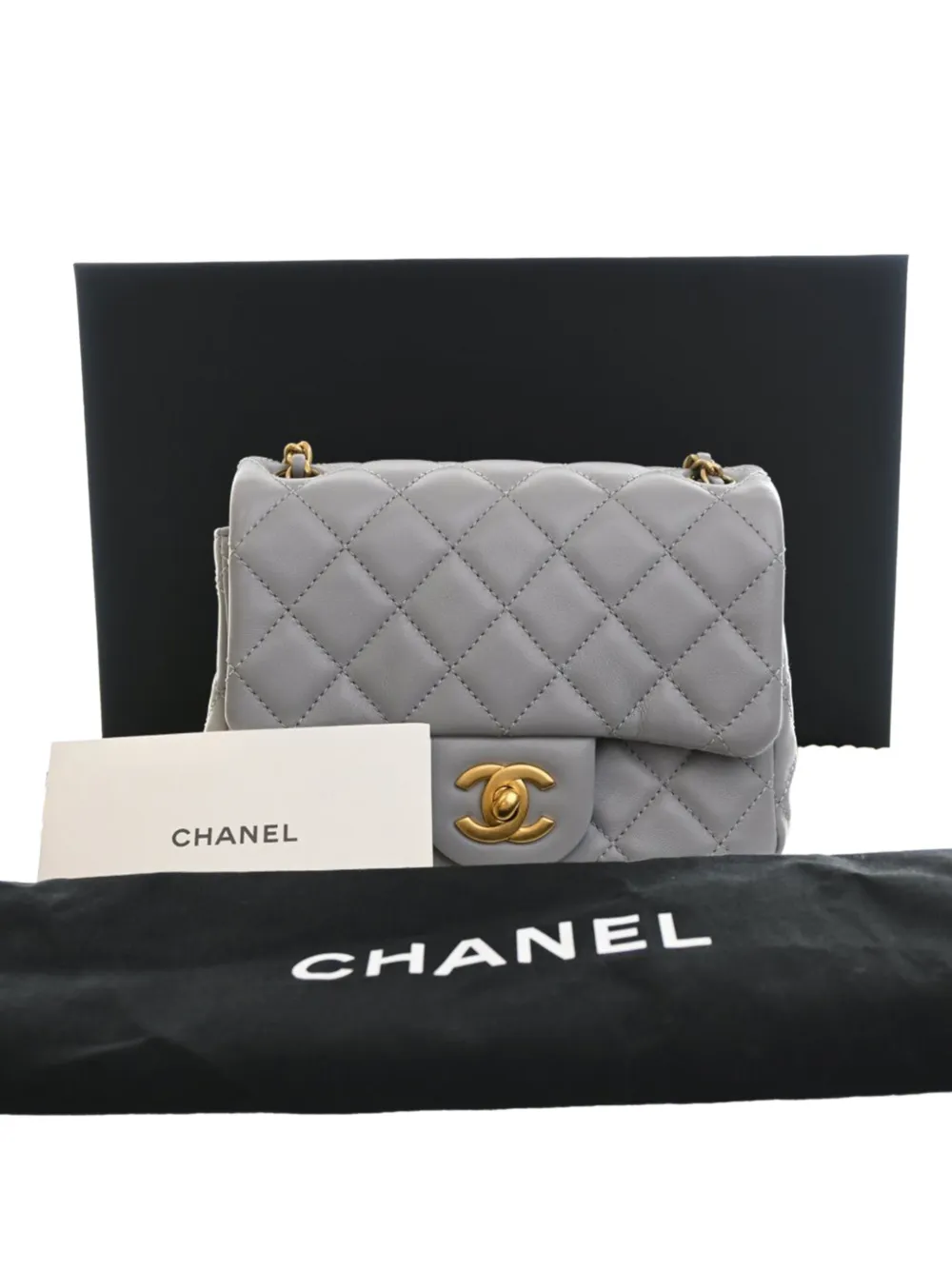 CHANEL Pre-Owned 2021-2026 ミニ スクエア クラシック ラムスキン