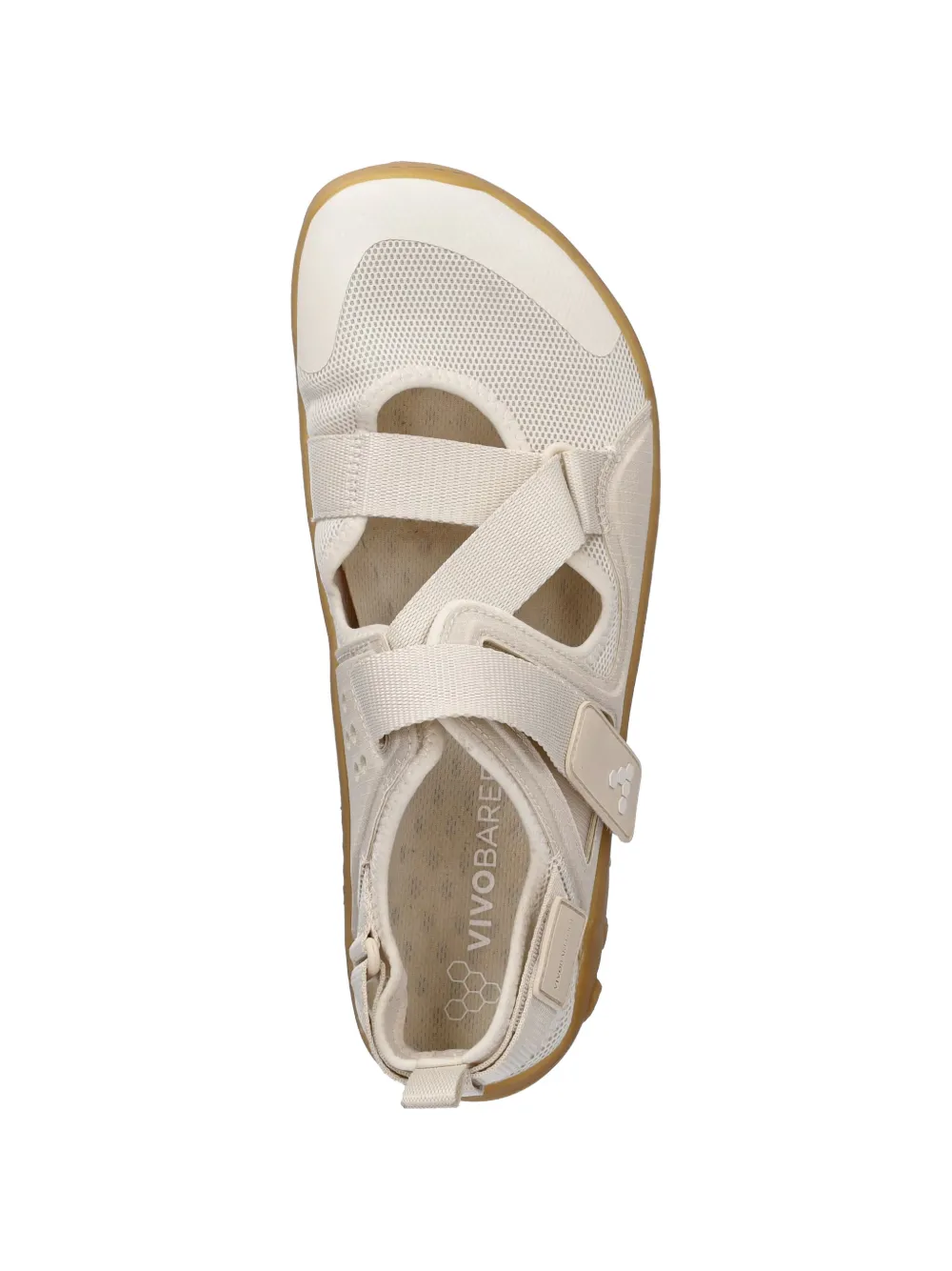 Vivobarefoot Tracker touch-strap mesh-panel sandals Beige