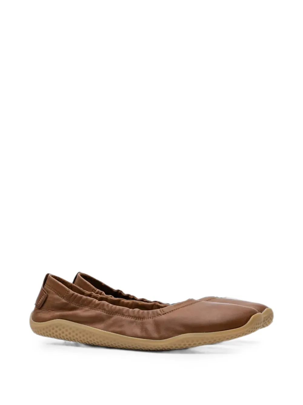 Vivobarefoot Asana yin elasticated leather ballet flats Bruin