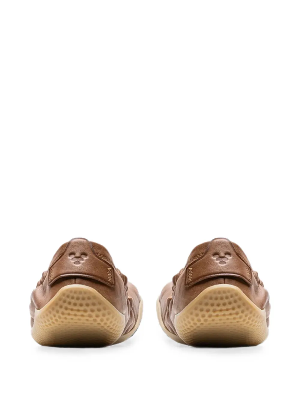 Vivobarefoot Asana yin elasticated leather ballet flats Bruin