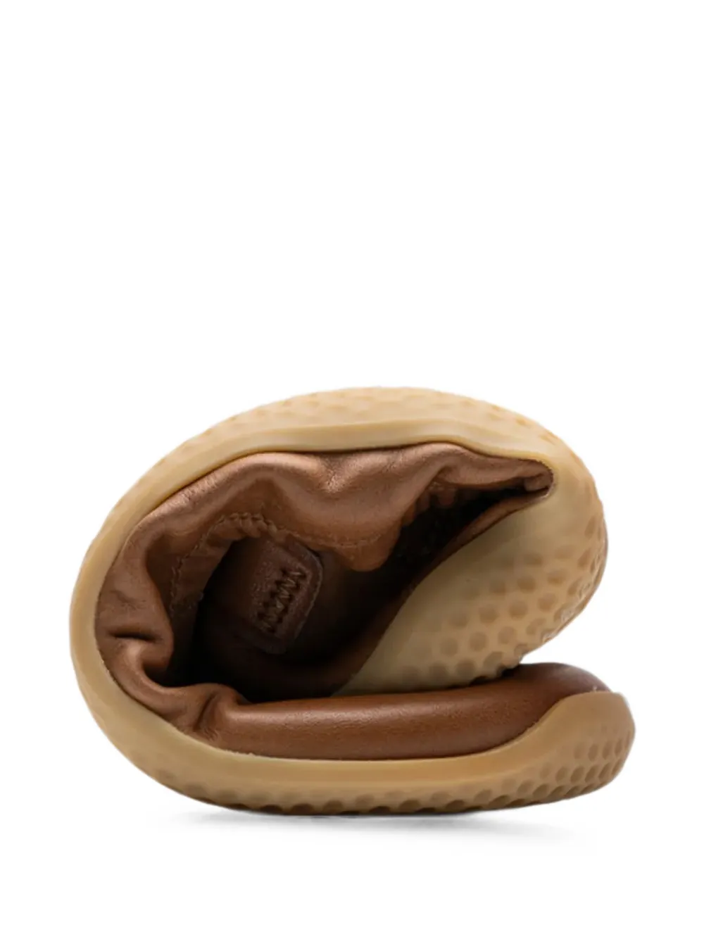 Vivobarefoot Asana yin elasticated leather ballet flats Bruin