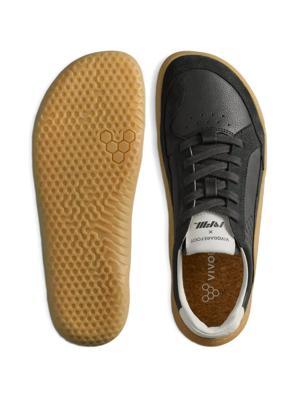 Vivobarefoot Gobi II pebbled-leather sneakers Zwart