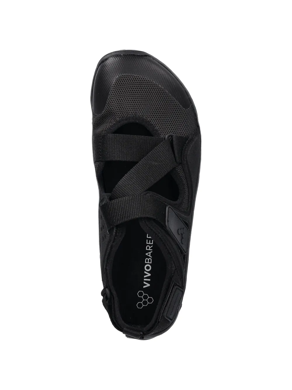 Vivobarefoot touch-strap mesh sandals Zwart