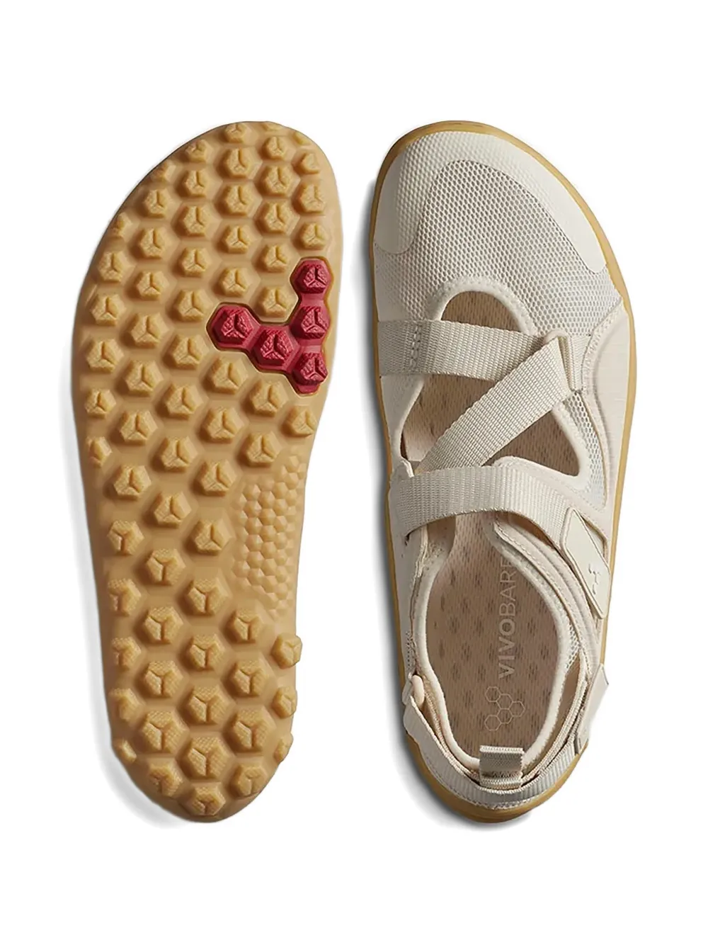 Vivobarefoot Tracker sandalen met klittenband en mesh Wit
