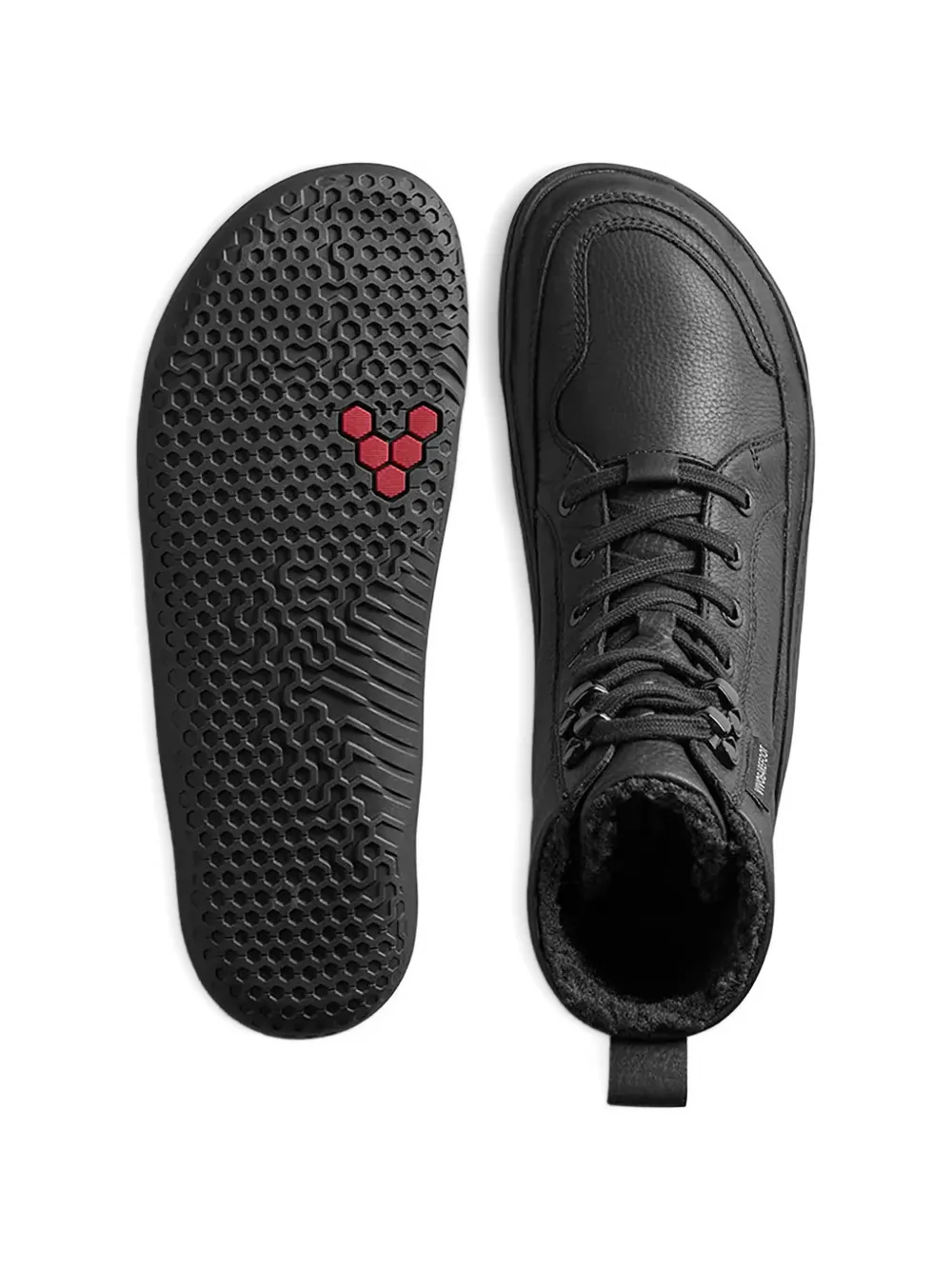 Vivobarefoot Gobi laarzen van bewerkt leer Zwart