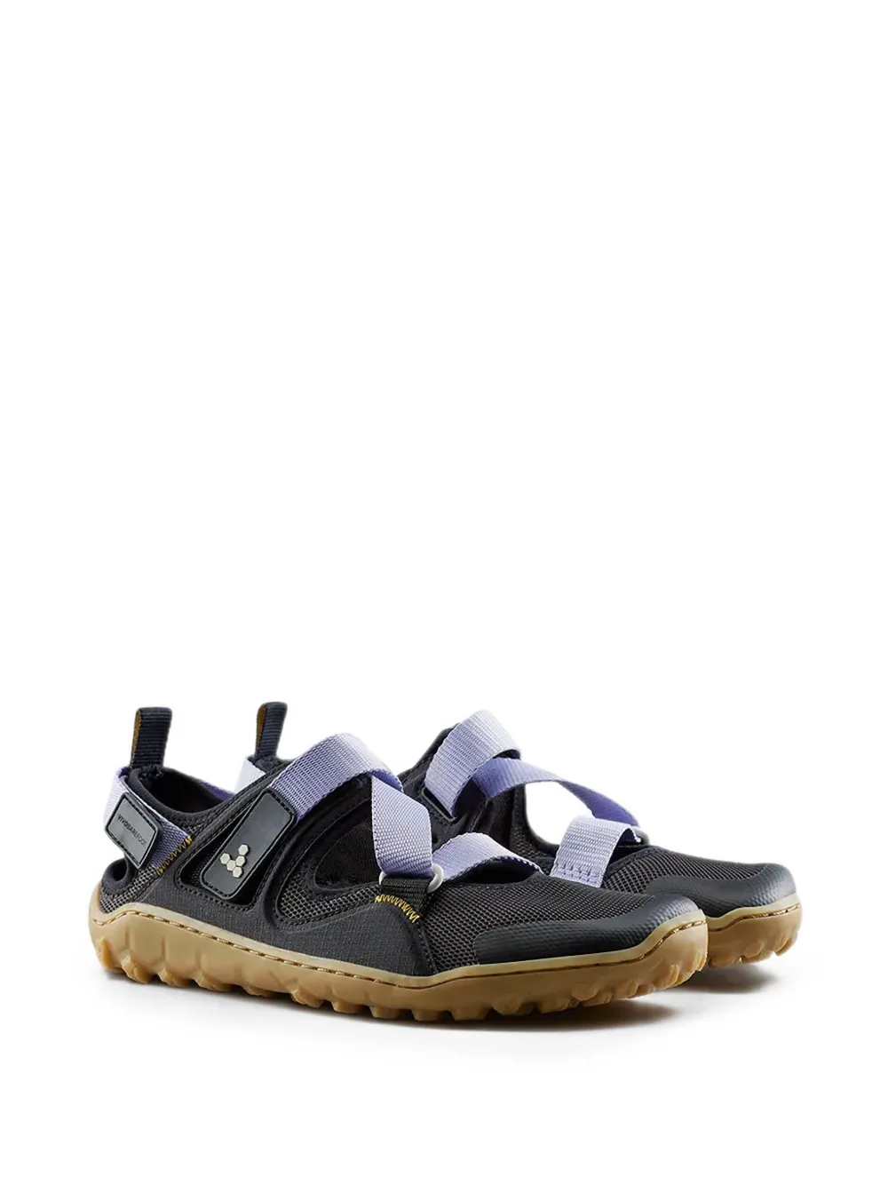 Vivobarefoot mesh-panelled touch-strap slip on Zwart