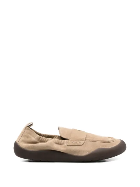 Prada logo-detail suede loafers