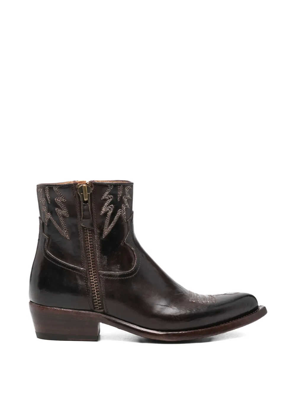 ERALDO embroidered leather ankle boots