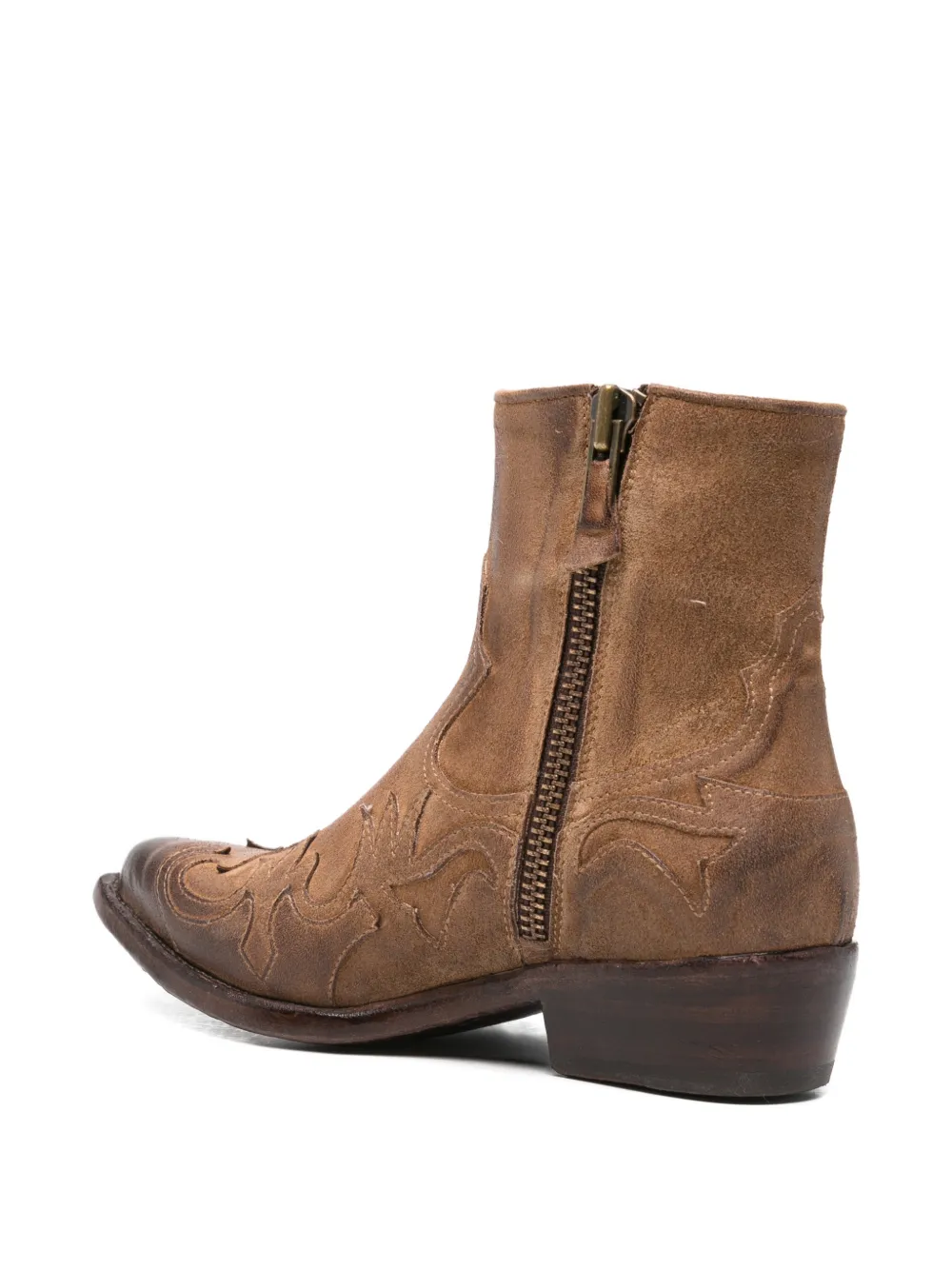 ERALDO embroidered western-style boots Bruin