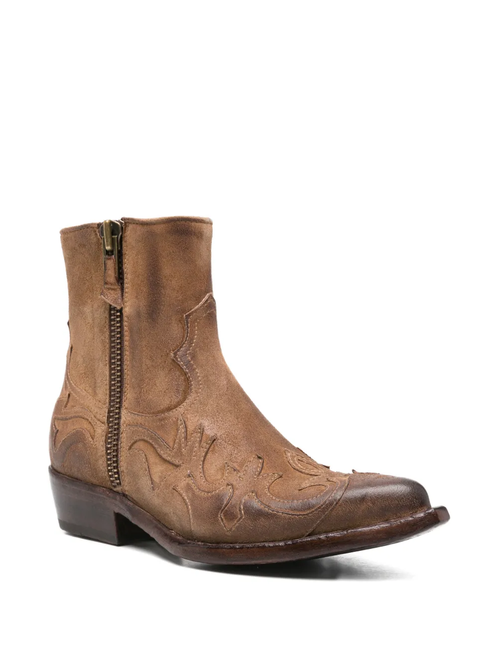 ERALDO embroidered western-style boots Bruin