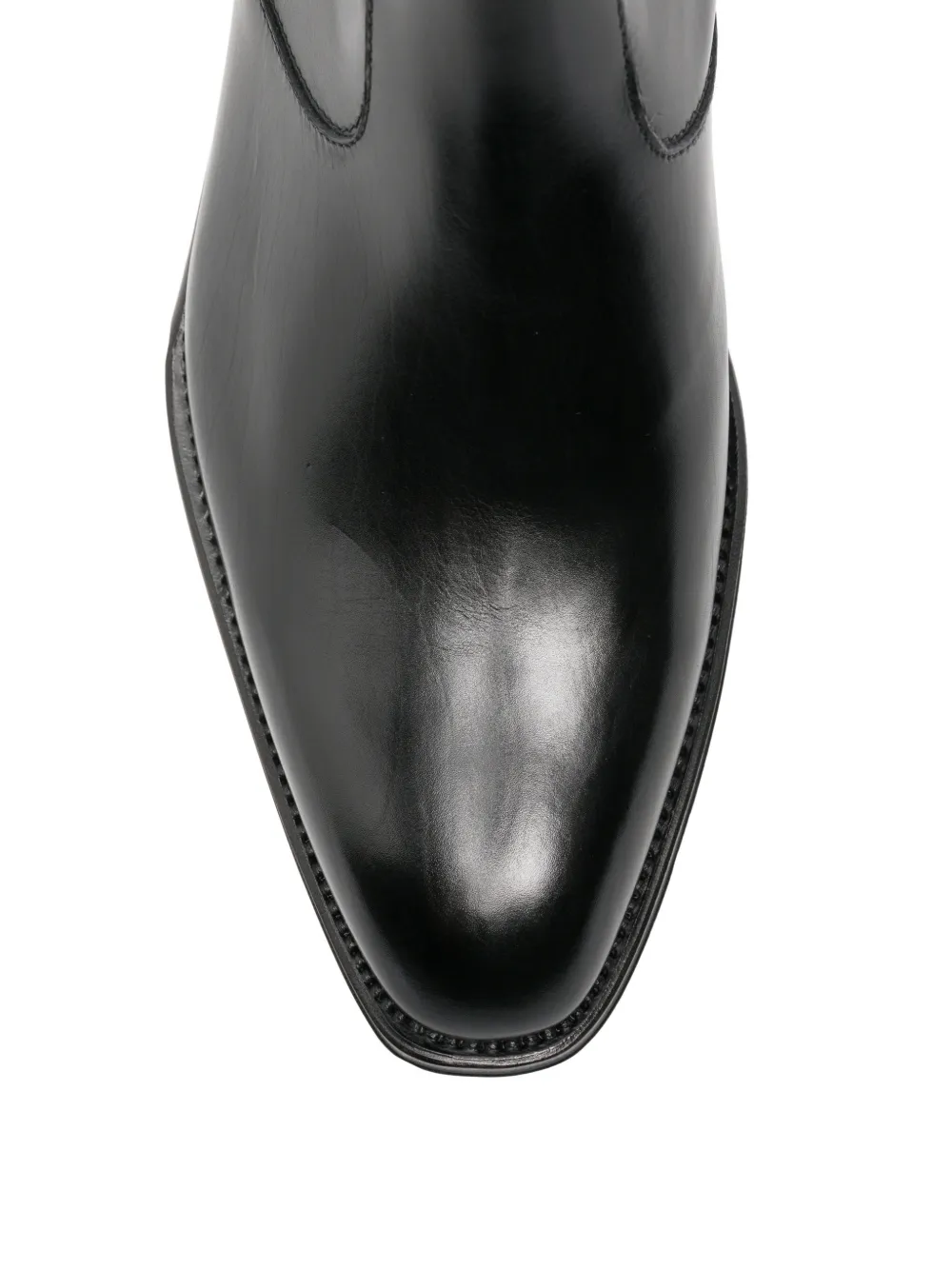 ERALDO side-zip leather ankle boots Zwart