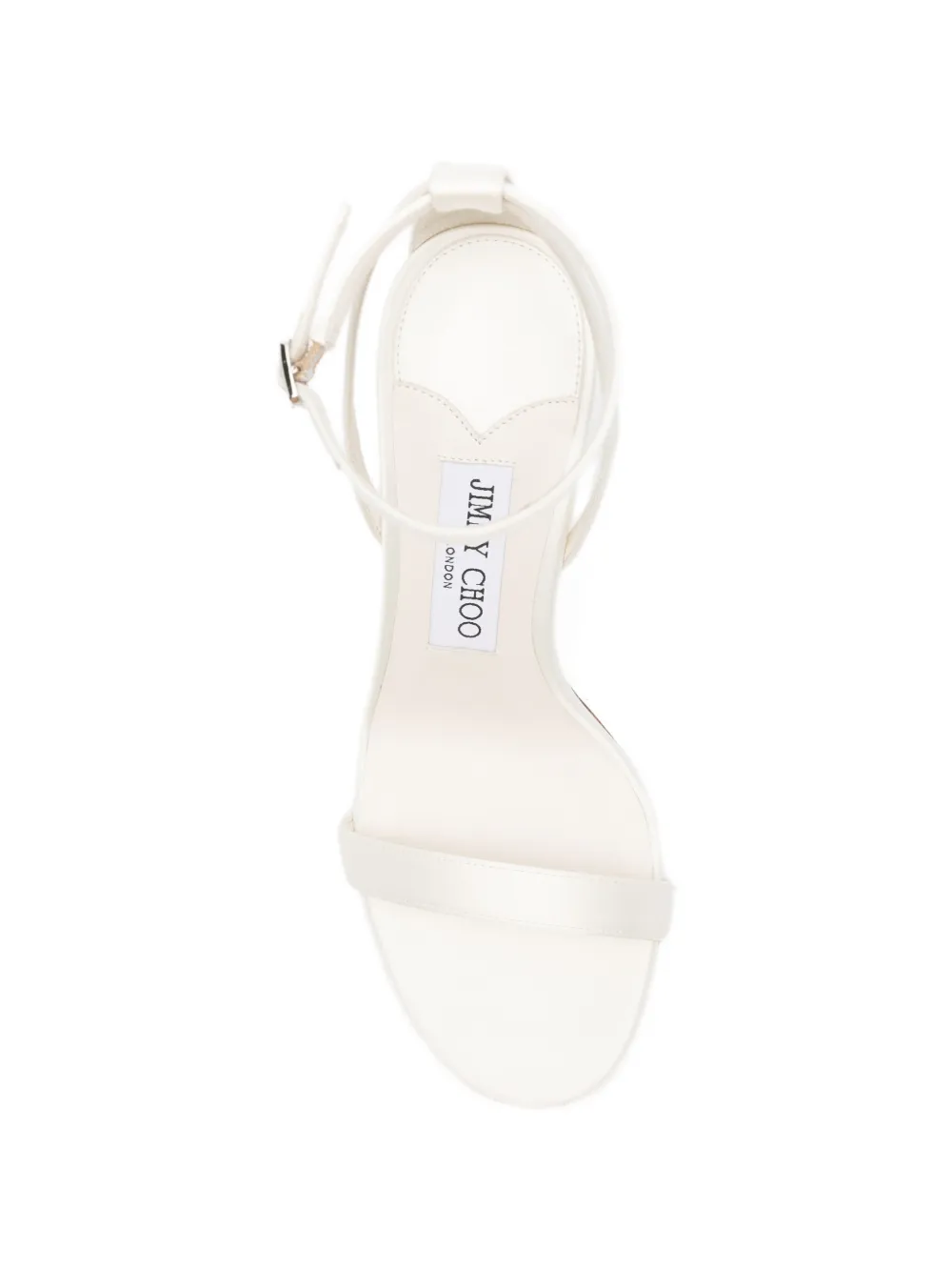 Jimmy Choo Moza crystal-buckle ankle-strap sandals Wit
