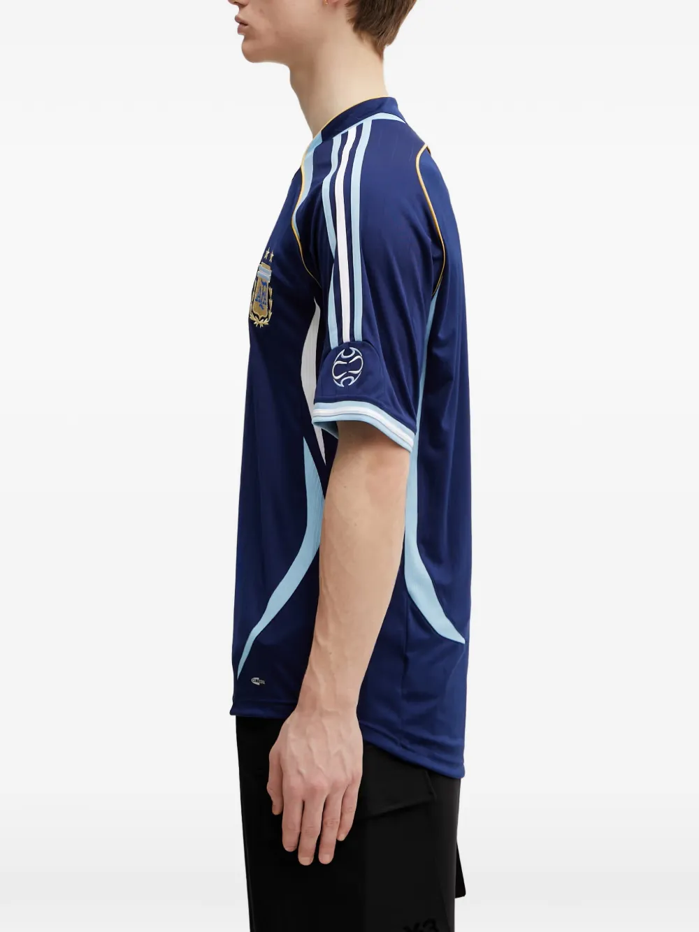 adidas Argentina Away 2006 T-shirt met geborduurd logo Blauw