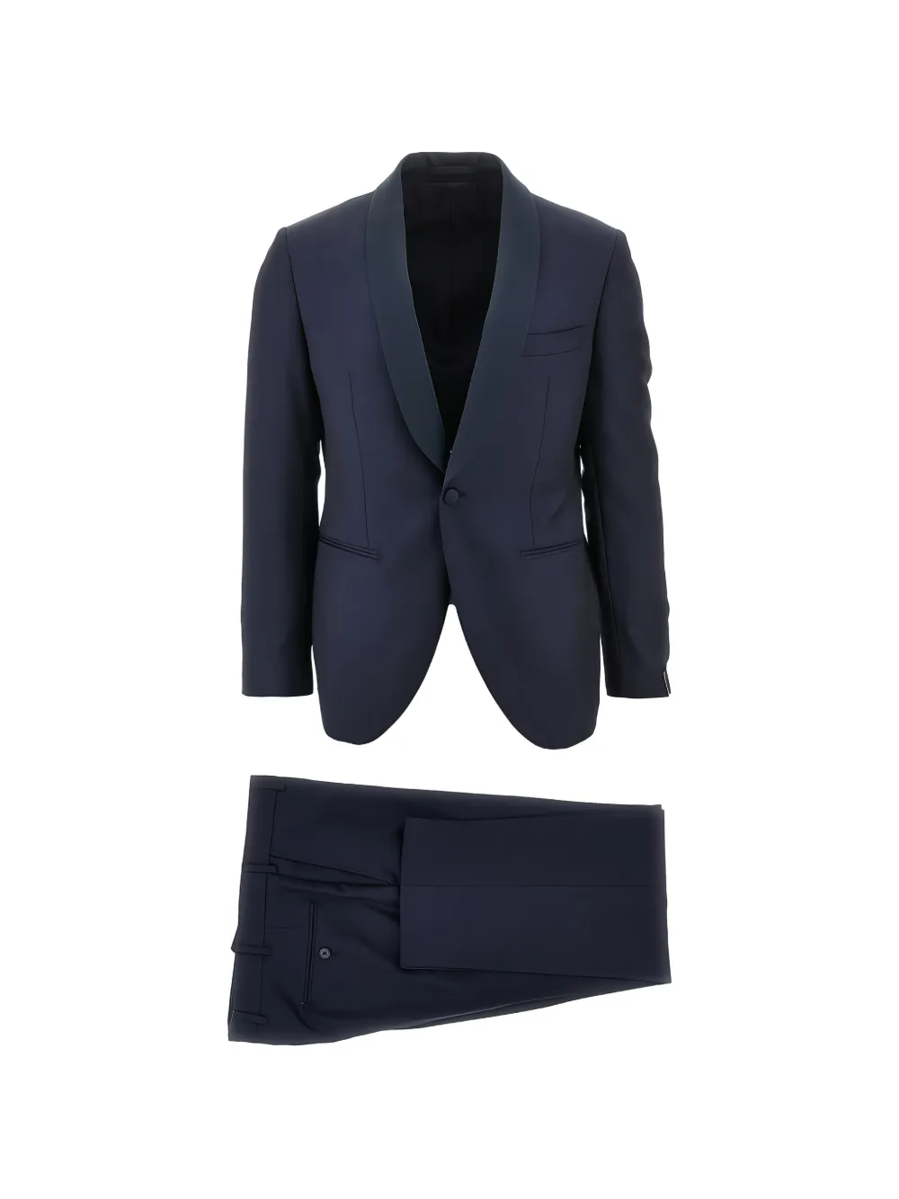 Luigi Bianchi shawl-lapel single-breasted wool suit - Blu