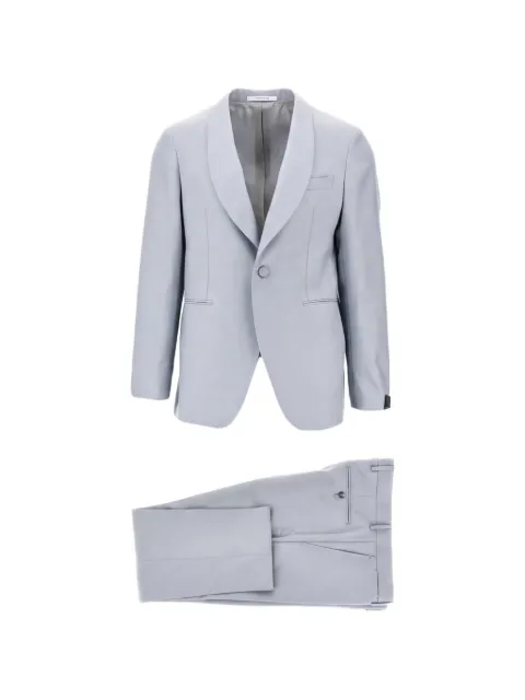 Tagliatore shawl-lapel single-breasted wool suit