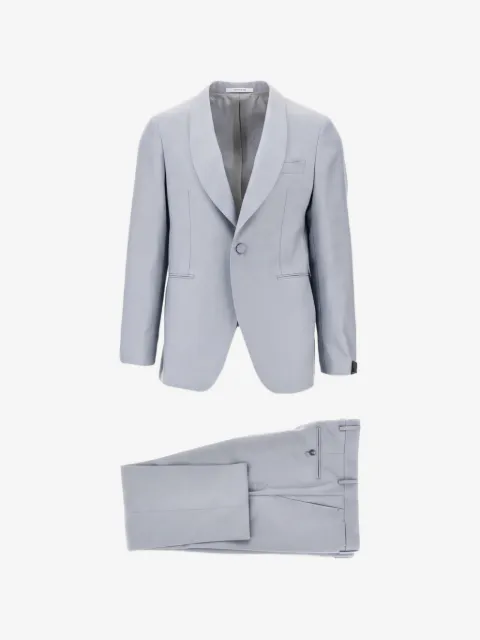 Tagliatore shawl-lapel single-breasted wool suit