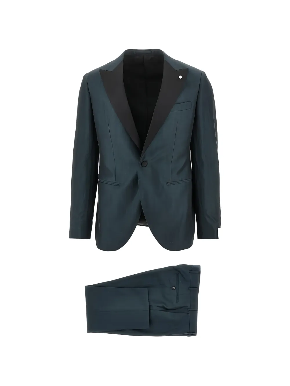 Luigi Bianchi peak-lapel single-breasted wool suit - Verde