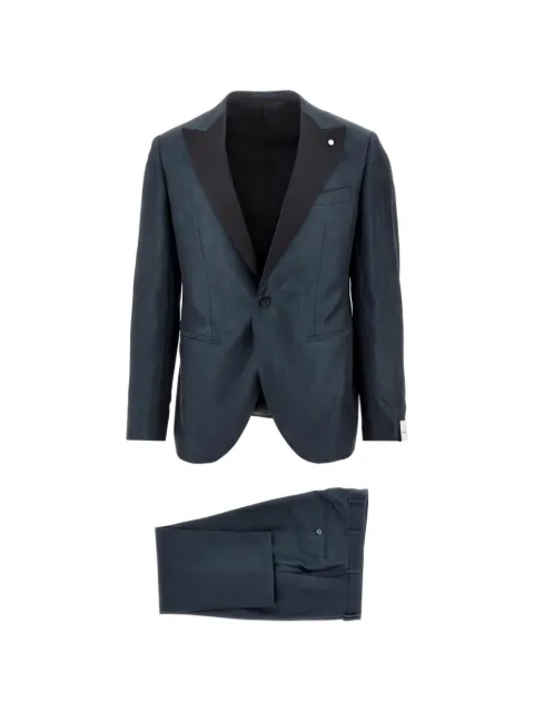 Luigi Bianchi peak-lapel single-breasted wool suit