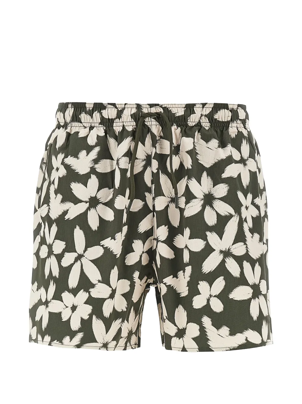 Emporio Armani floral-print drawstring swim shorts - Verde