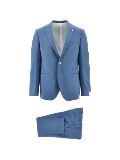 Luigi Bianchi single-breasted notched-lapel virgin wool suit