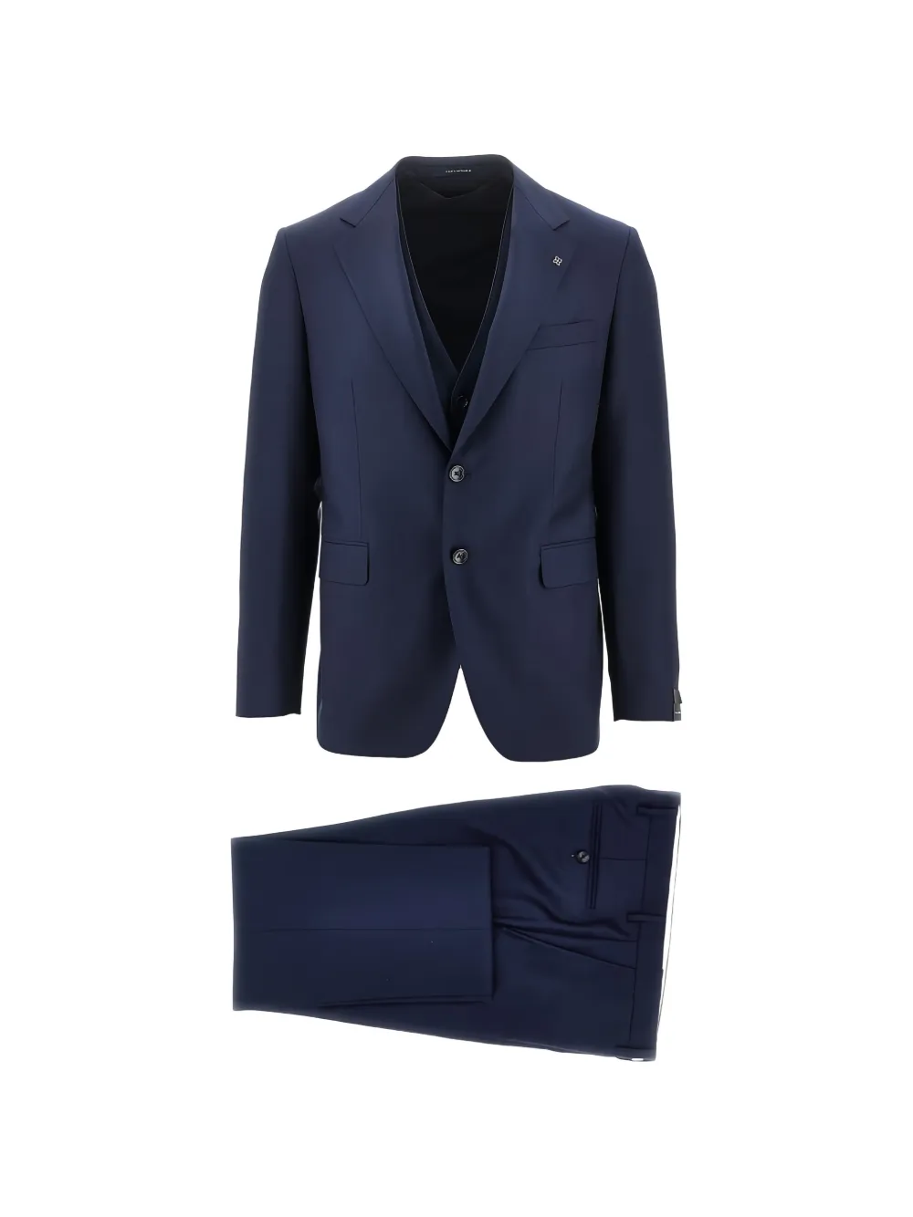 Tagliatore single-breasted three-piece wool suit - Blu