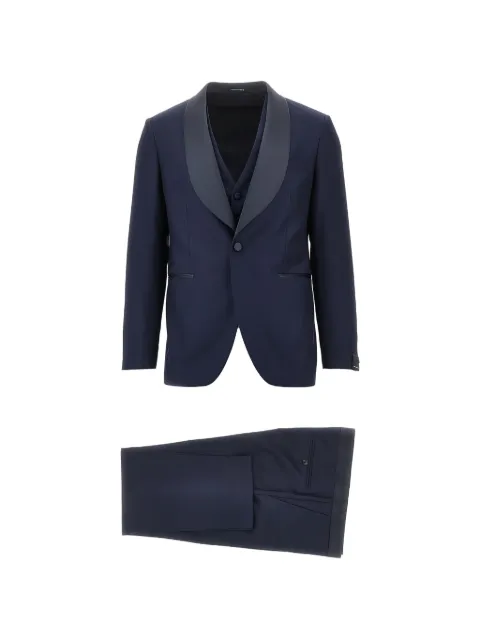 Tagliatore Super 110's shawl-lapel three-piece wool suit