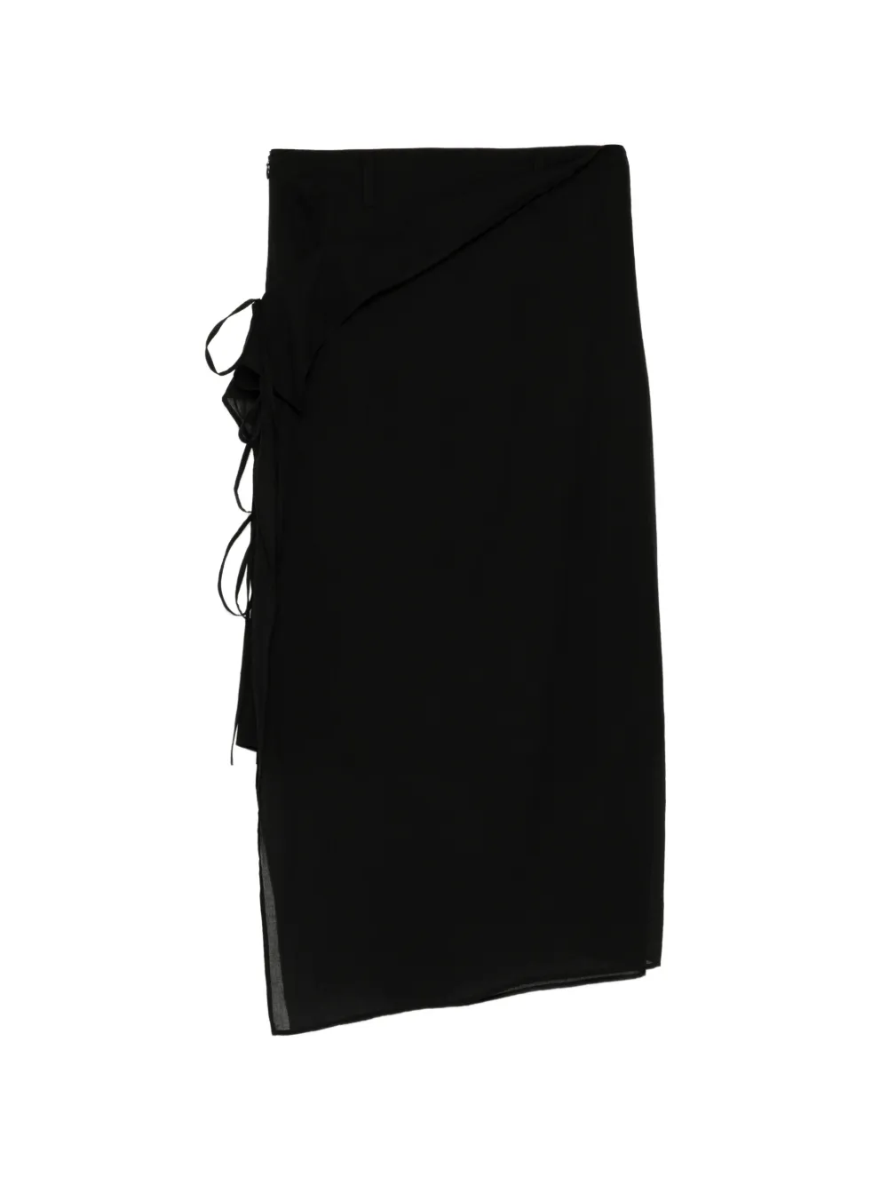 Limi Feu lace-up asymmetric skirt - Schwarz