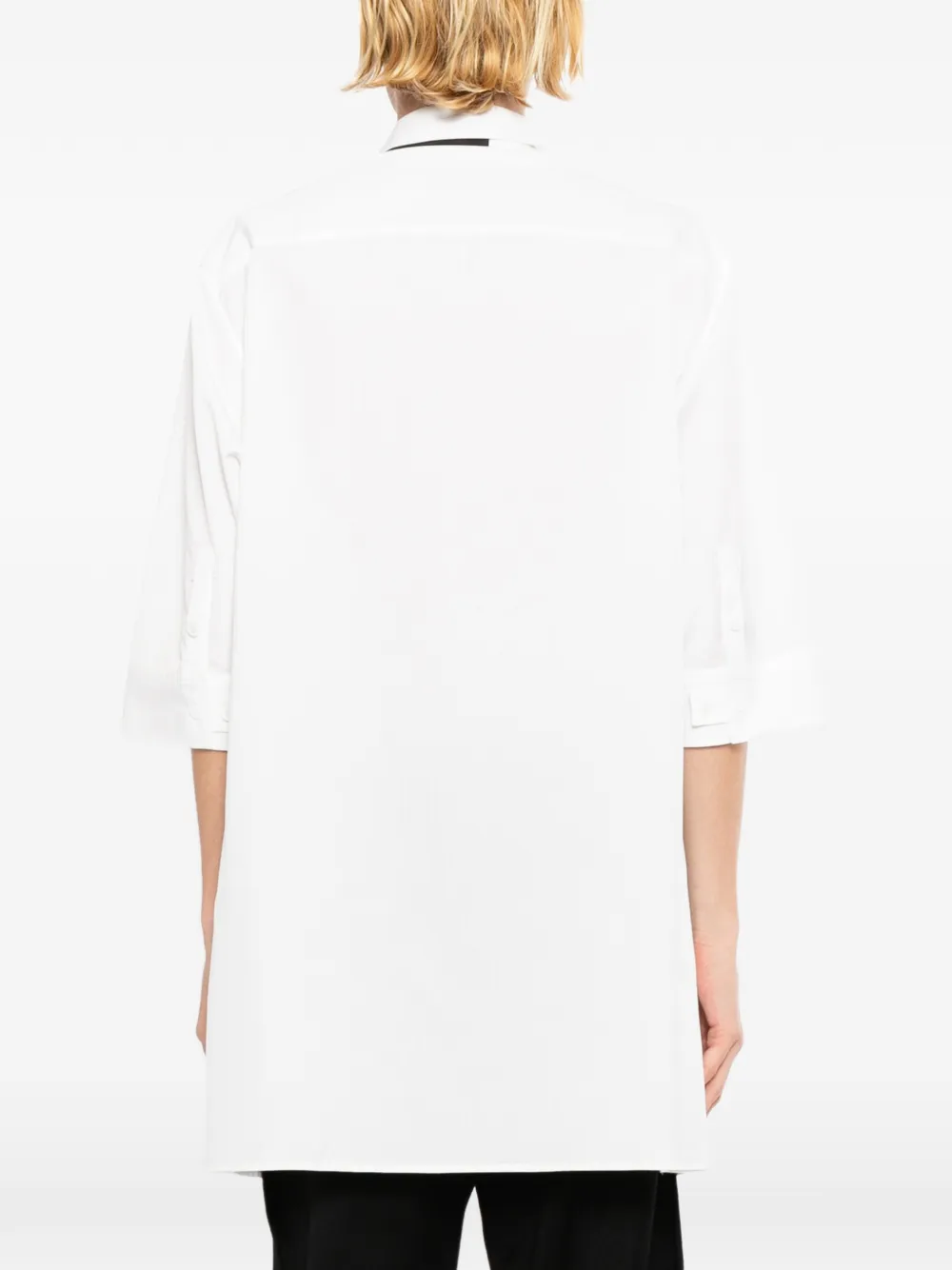 Yohji Yamamoto Overhemd met colourblocking Wit