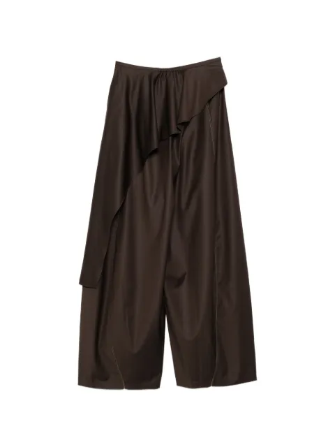 YANGKEHAN ruffled panelled trousers