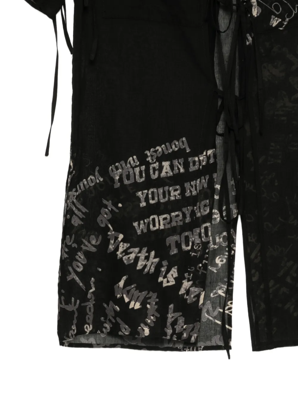  Limi Feu Top Con Eslogan Estampado - Negro 