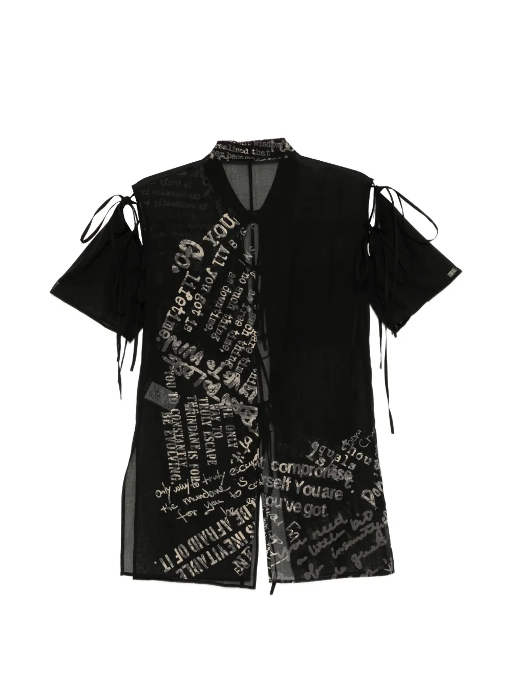  Limi Feu Top Con Eslogan Estampado - Negro 