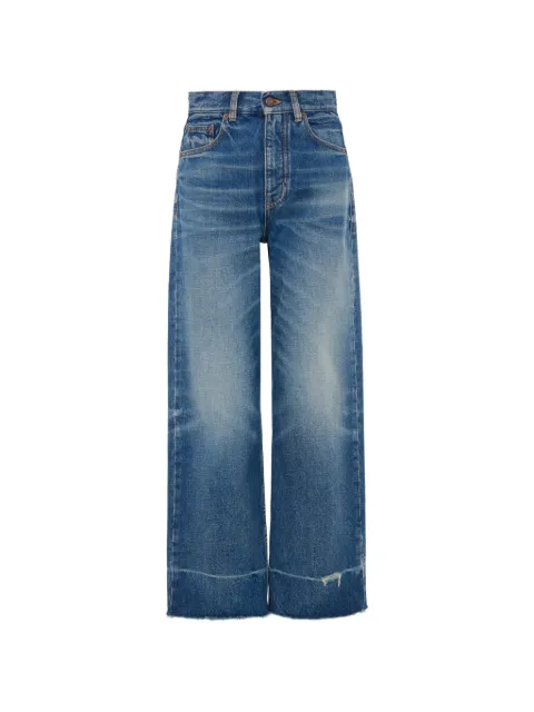 Chloé jean bootcut délavé à bords francs