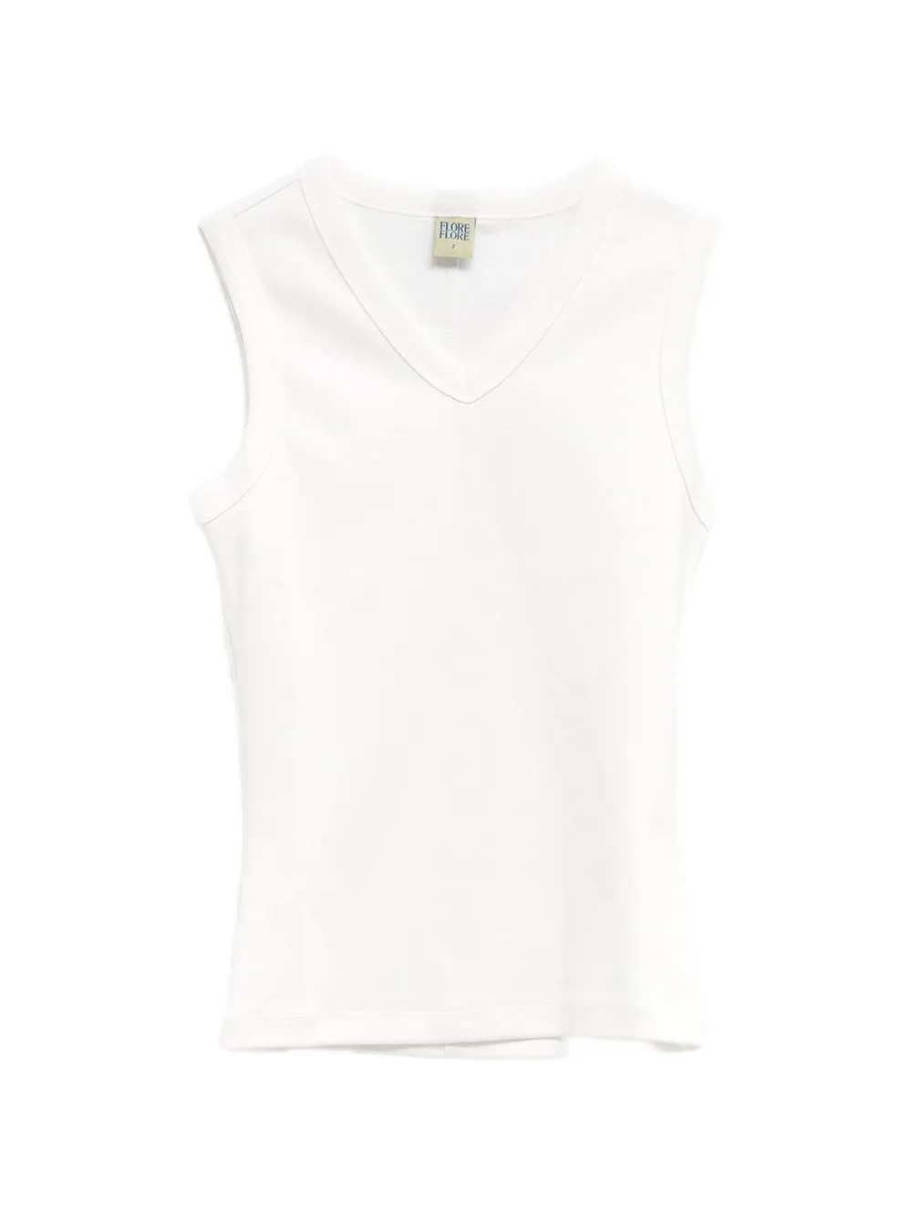 FLORE FLORE Canotta Jill con scollo a V - Bianco