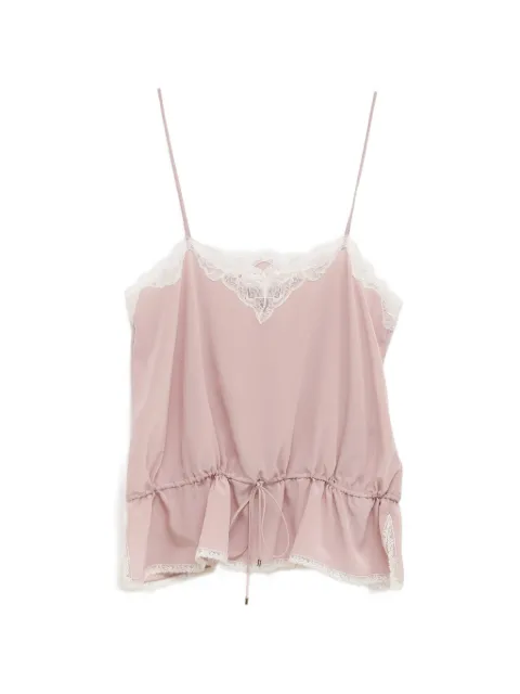 Chloé camisola con ribete de encaje y cordones