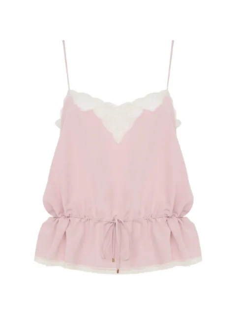 Chloé lace-trim drawstring camisole top