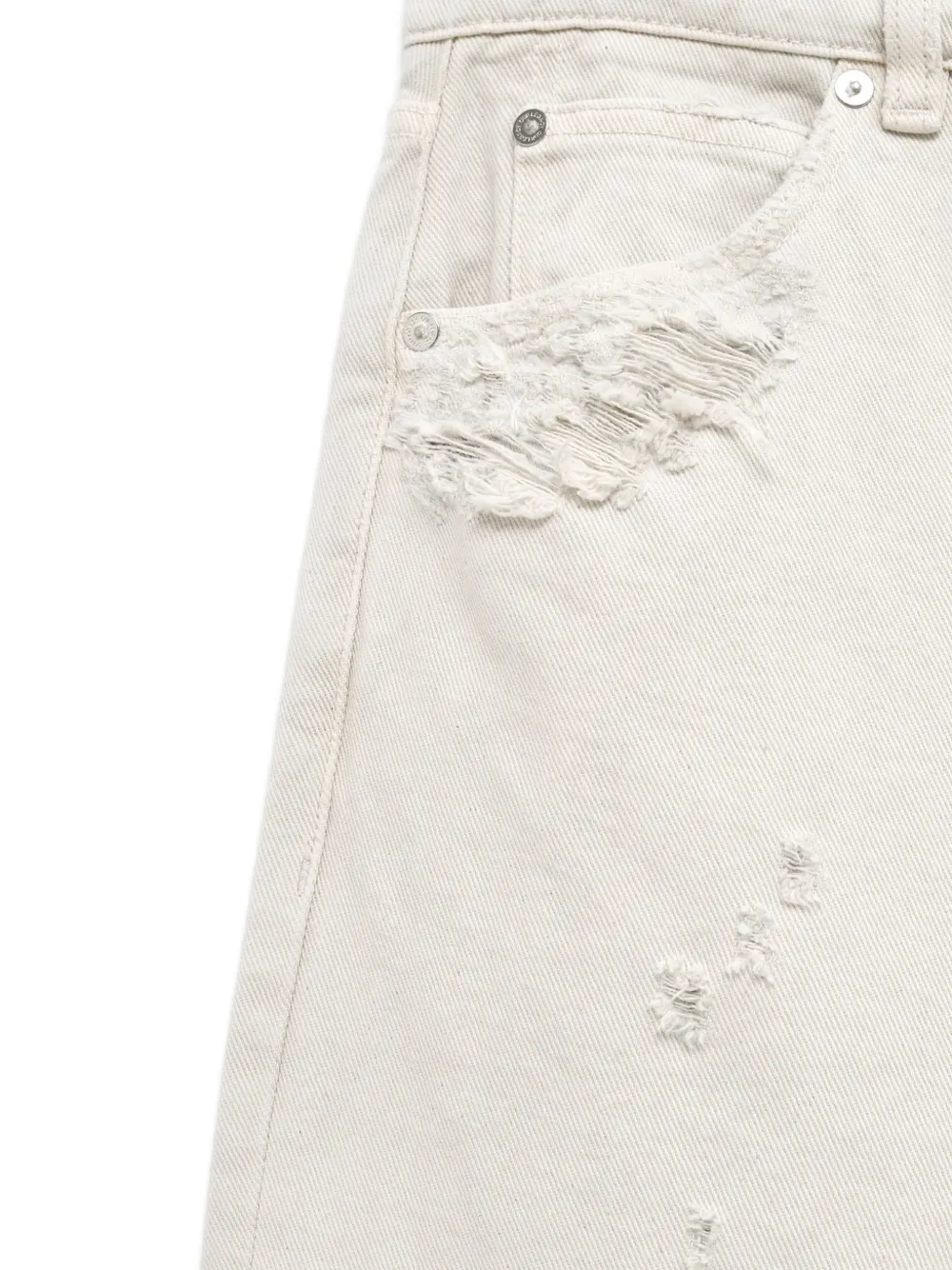 OUR LEGACY distressed wide-leg jeans Wit