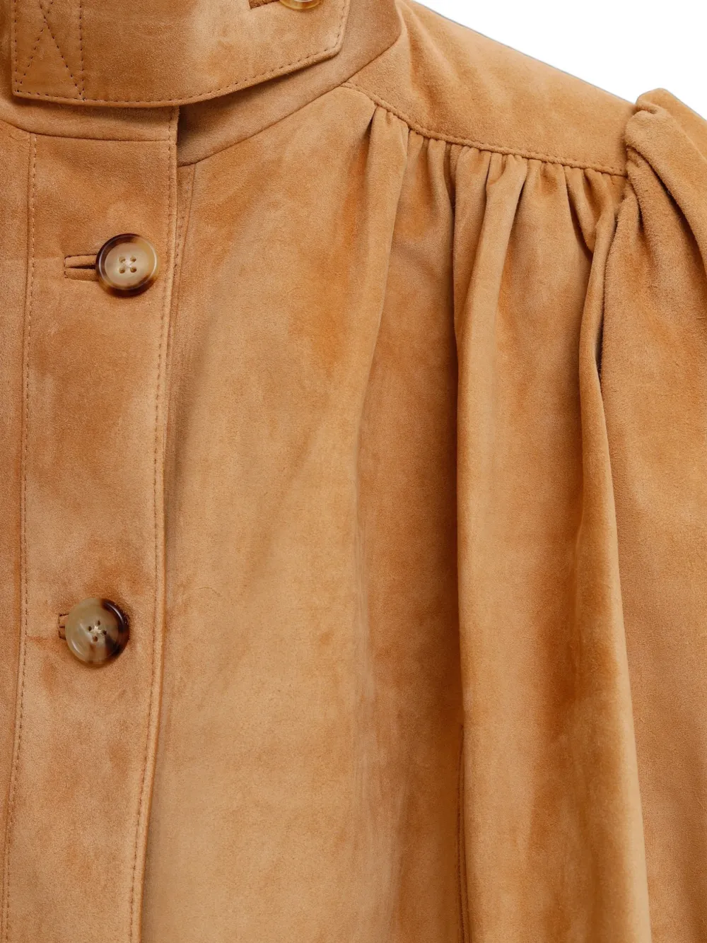 Chloé Gesmockt jack met pofmouwen Beige